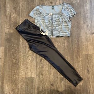 NWOT Plaid Pattern Crop Top